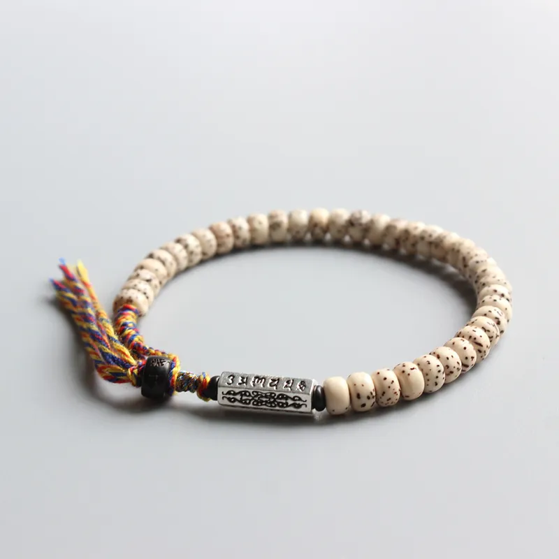 الجملة Xingyue Bodhi Seed Bead Bead Men's Men's Tibetan Buddhism Wrist Mala Six Ture Words Charm فريدة من نوعها المجوهرات العرقية المصنوعة يدويًا 220409