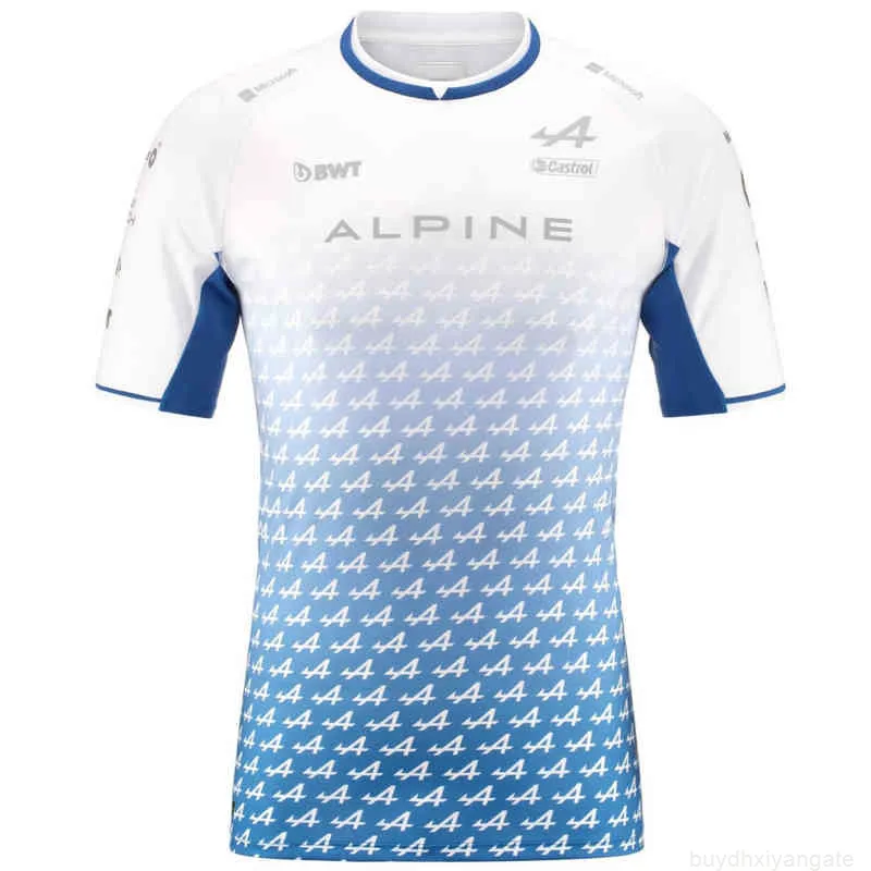 Fã de esportes radicais t camisas alpine f1 2022 francês espanhol masculino tripulação pescoço camiseta 3d impresso fórmula um menino para adulto de grandes dimensões