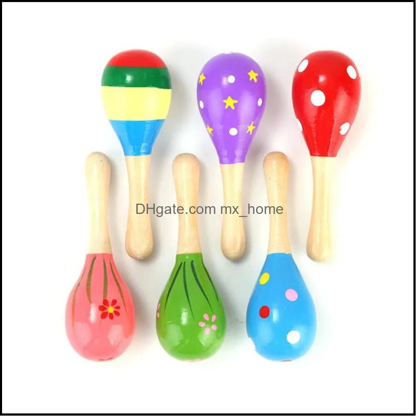 home kids toys wooden baby child musical instrument rattle maracas cabasa sand hammer orff instruments toy pab11701