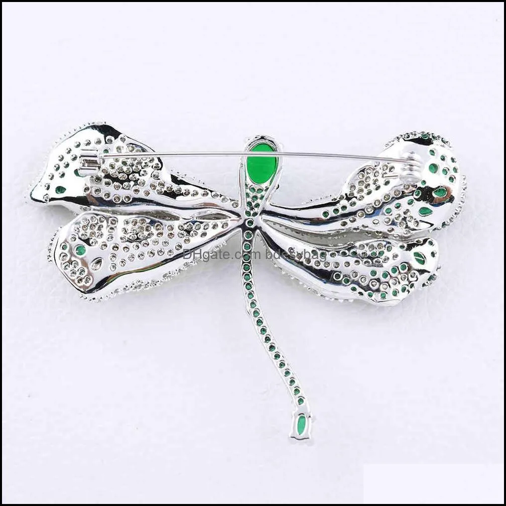 red/blue/green cubic zirconia micro pave butterfly brooch pin