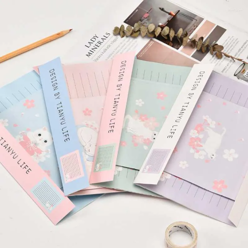 Подарочная упаковка цветочная конверт конверт буква 3 6 листов канцелярские товары свадьба приглашение романтическое исповедание