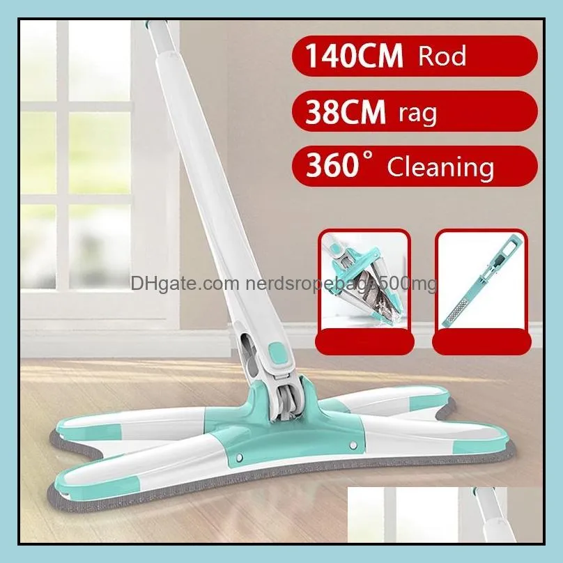 NEWX-type Floor Mop 360 Degree Home Cleaning Tool with Reusable Microfiber Pads for Wood Ceramic Tiles sea shipping RRB13157