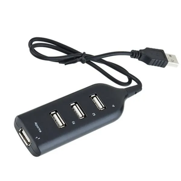 Slim Minsta Mini Port USB 2.0 Portar Hubs Fast Höghastighetsöverföring Rare Hub för Laptop PC Nyaste