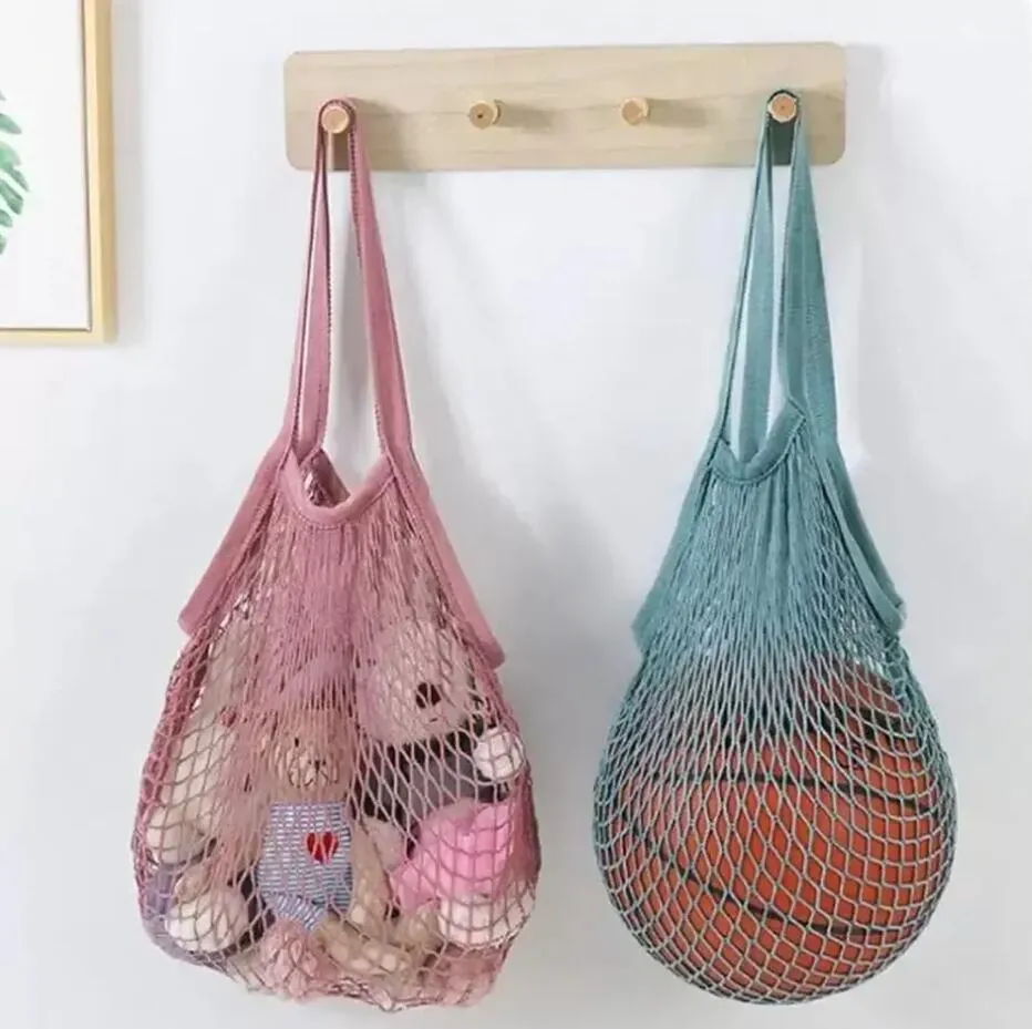 Сумки для покупок сумки Shopper Tote Mesh Net Whated хлопковые сумки Строка многоразовые фрукты сумки для хранения сумочки для хранения домашнего хранения BES121