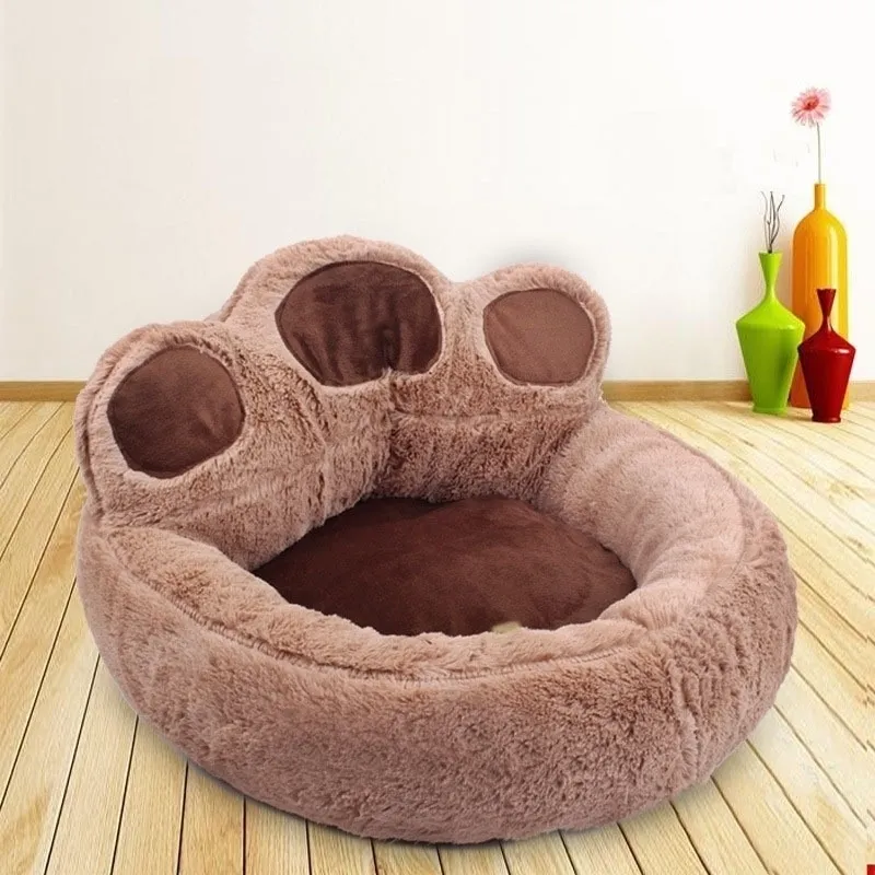 Łóżko zwierzaka dla psów koty miękki sofa gniazdo kosze dla psów jesień i zimowe polarowe ciepłe hodowlę puppy house y200330