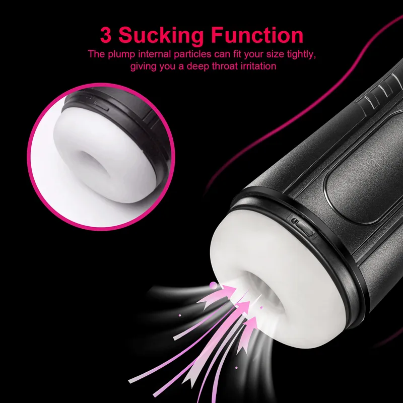 Realistic male masturbator Automatic sucking Strong vibration large size blowjob sex girls Sex toys for_voghion.com