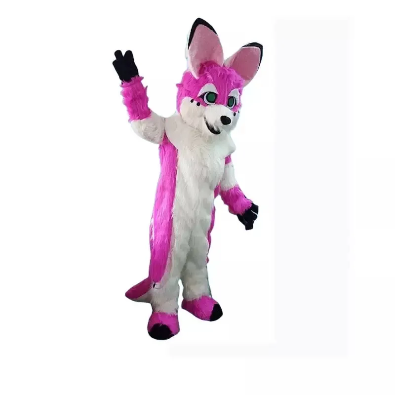 Festival klänning röd lång päls furry mascot kostymer karneval hallowen gåvor unisex vuxna fancy party games outfit semester firande tecknad tecken outfits