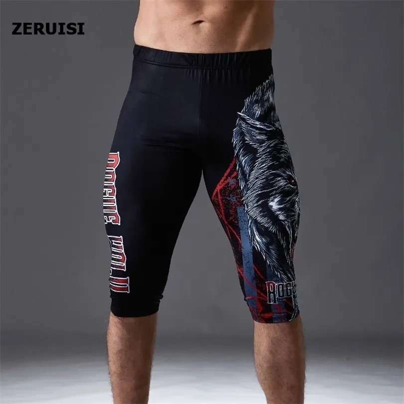 Compression Leggings Knee Pads Men's Running Pants Gym Fitness Sportswear Jogger Training Yoga Pants for Men Cropped Trousers T200718