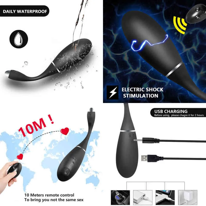 NXY Vibrateurs USB Plug Vibrant Oeuf Télécommande Sex Toy Amour Exercice Cône Vaginal Boule Gspot Massage Masturbatings Machine 220427