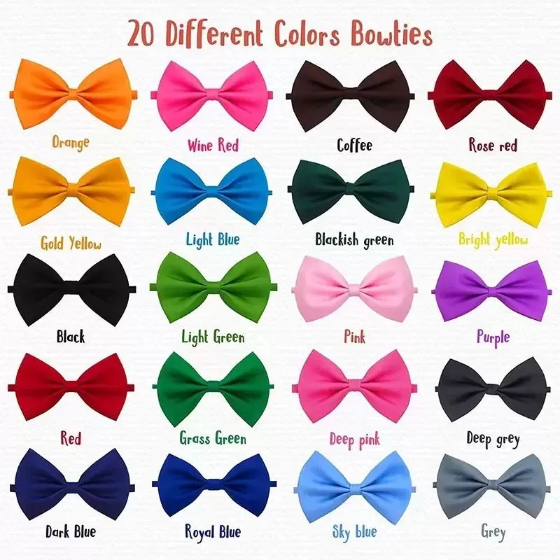 Pet Dogs Bow Ties Collar Adjustable Cat Bows Ties Neck Small Medium Pets Grooming Accessories Dog Apparel C0627x13