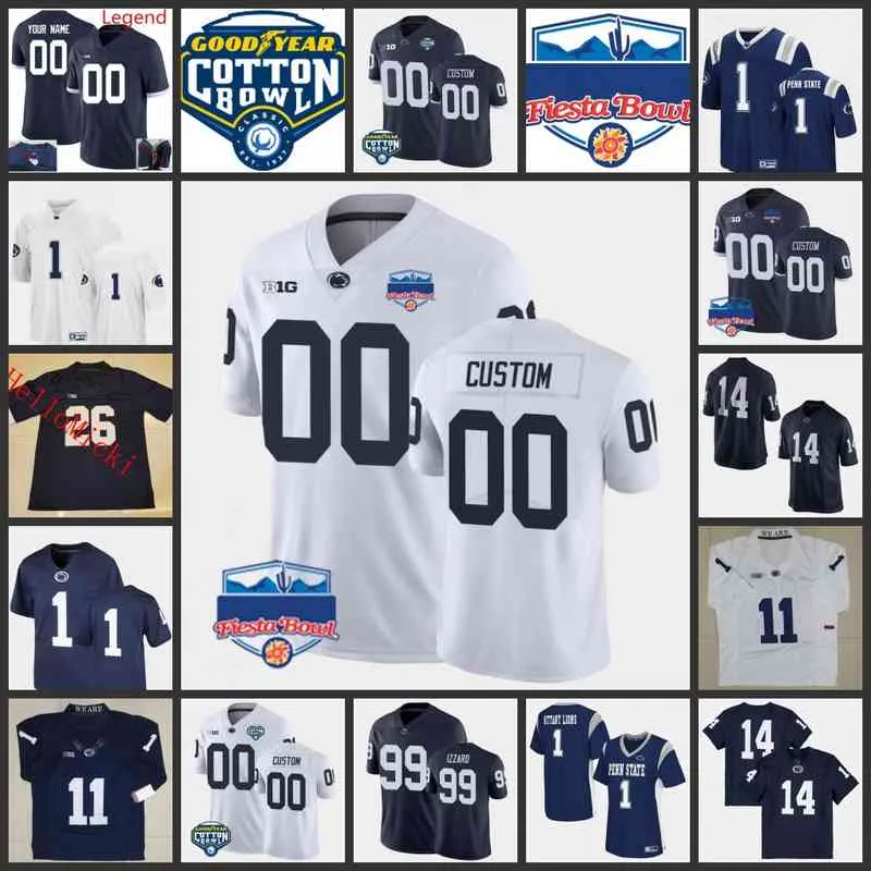 Xflsp 2022 College Custom Penn State Nittany Lions Stitched Football Jersey 14 Todd Blackledge 45 Sean Lee 89 Dave Robinson 22 Evan Royster 5 DaeSean