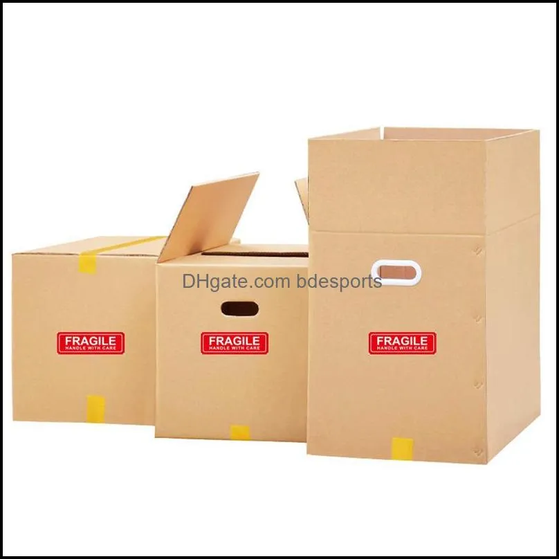 150/500pcs Roll 2.5*7.5cm Packing Warning Adhesive Stickers Handle With Care Label For Bag Box