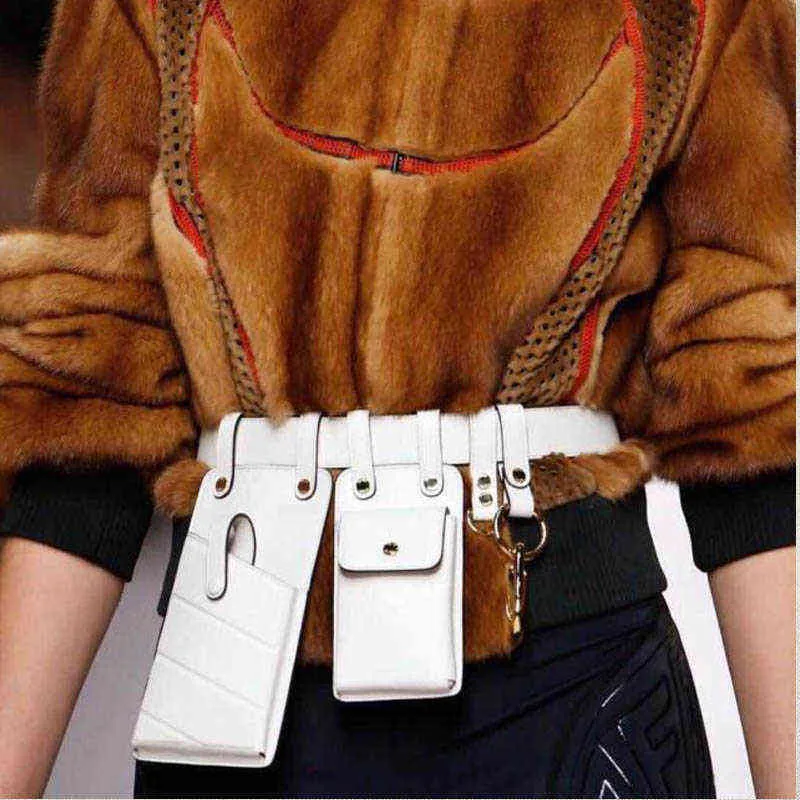 Femmes taille sac mode ceinture en cuir bandoulière poitrine s fille Fanny Pack petit téléphone Bum sangle s A1234 220531