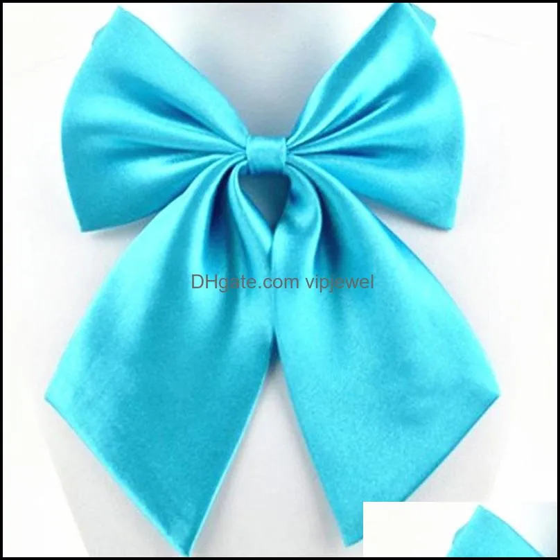 women girl solid color large bow ties for bank hotel dress suit shirts decor fashion accessories