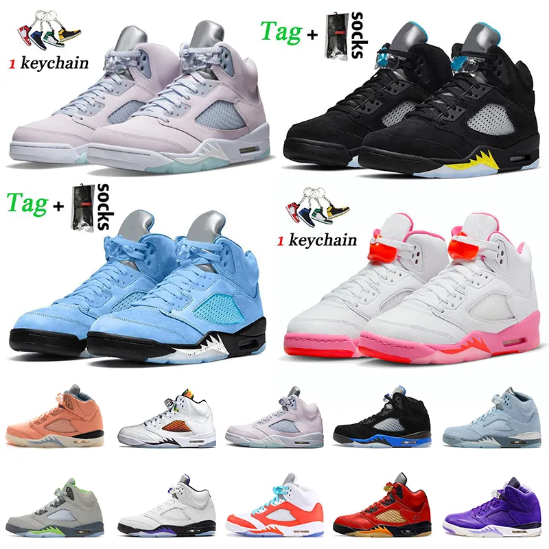 2022 Top Popular Aqua Pinksicle 5s Jumpman 5 Basketball Shoes Designer Sneakers UNC University Blue DJ Khaled x We The Bests PSGs Sail Easter Women Mens Trainers US 13