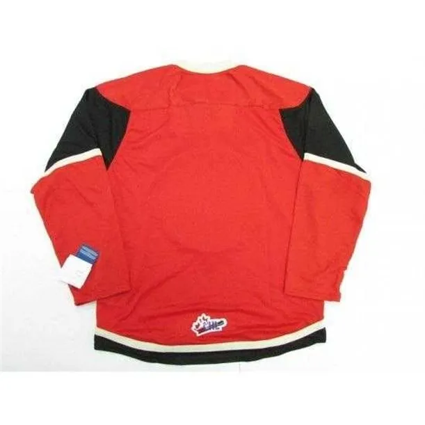 Thr Personalizza QMJHL Quebec Remparts Uomo Donna Bambini Rosso Bianco Hockey Maglie economiche Goalit Cut Maglie di alta qualità Nuovo