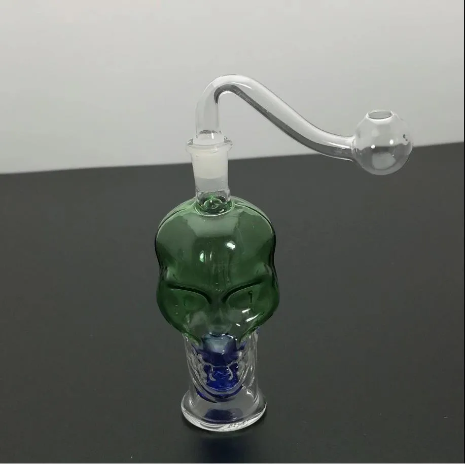 2022 Glass Pipe Oil Burner bong hookah Mini Color Matching skeleton glass water bottle