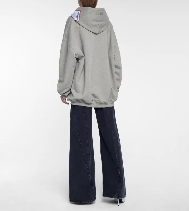 Mejor Precio En A Granel VETTEMENTS HOODIE 22SS Étiquette Rouge Autocollant 100 Coton Taille De