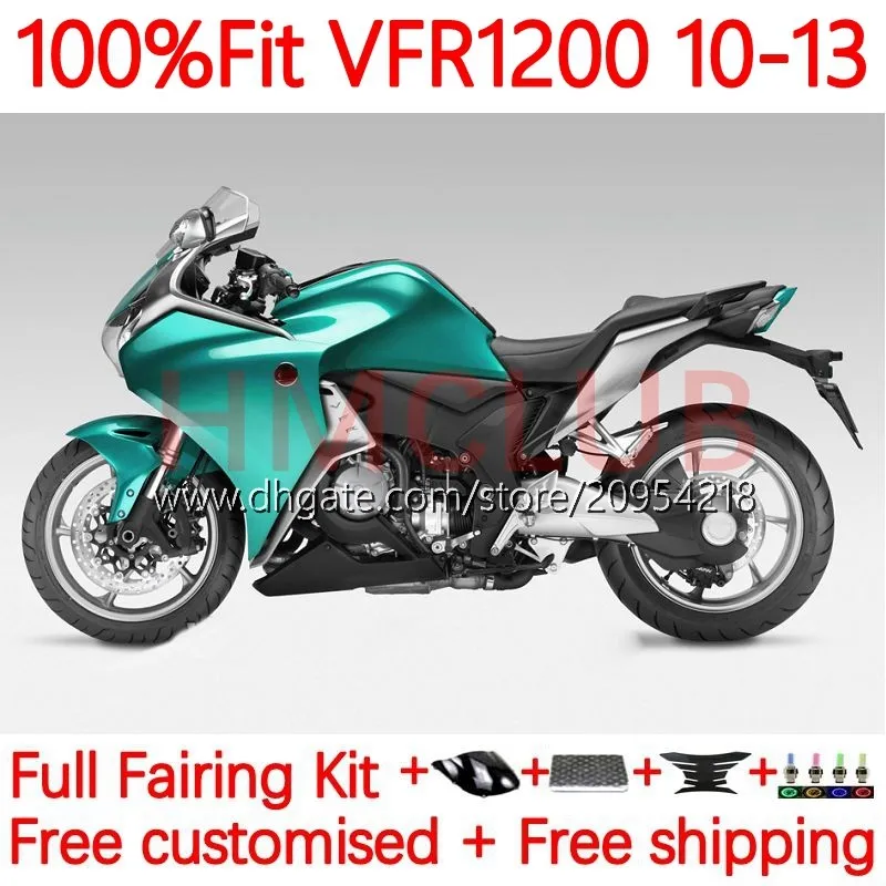 هيئة الحقن لهوندا VFR1200F Crosstourer VFR 1200 RR CC F 10-13 15NO.65 VFR1200X VFR-1200 VFR1200 10 11 12 13 VFR1200RR 2010 2011 2012 2013 OEM Fairing Glossy Cyan