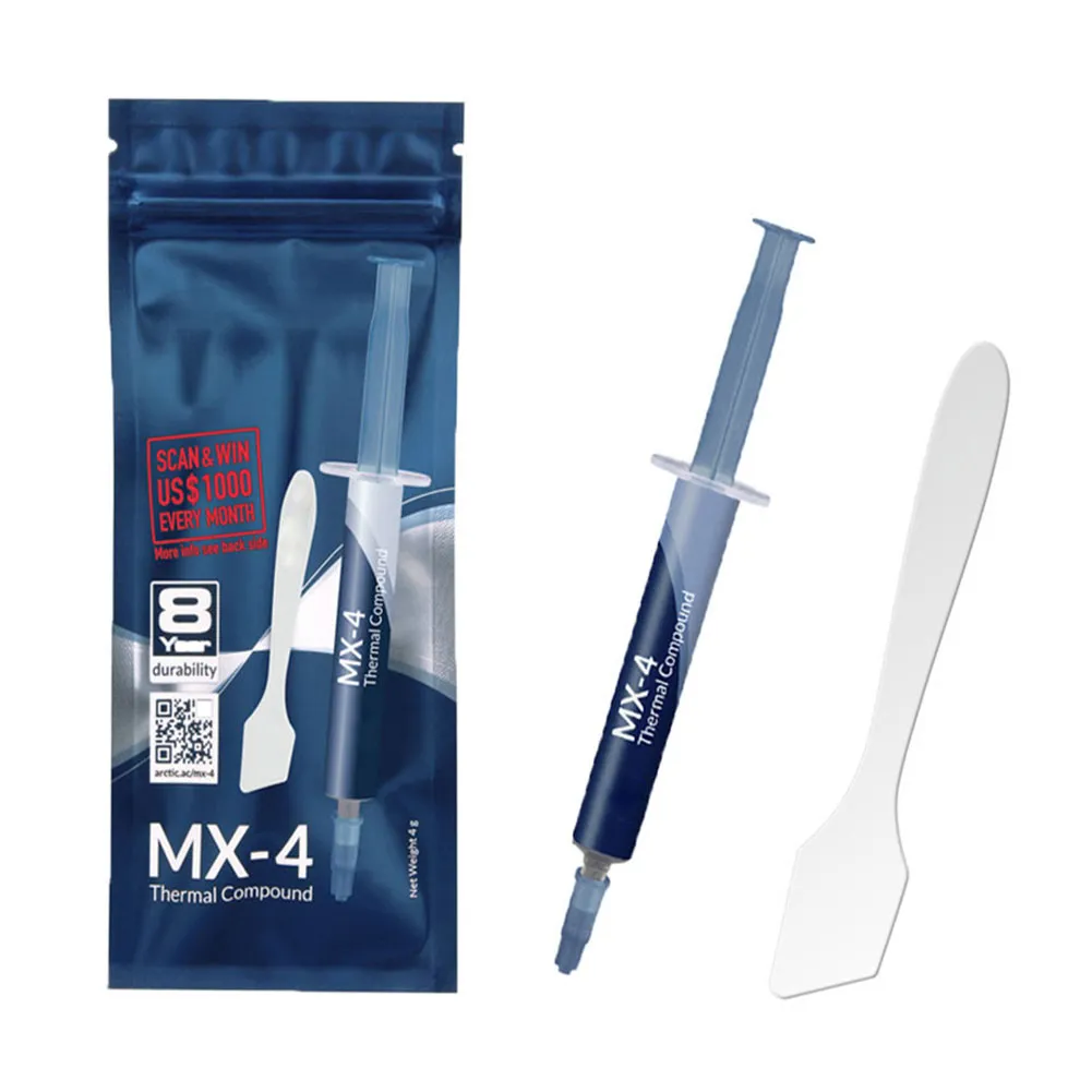  ARCTIC MX-4 (8 g) - Premium Performance Thermal Paste for All  Processors (CPU, GPU - PC, PS4, Xbox), Very high Thermal Conductivity, Long  Durability, Safe Application, Non-Conductive, CPU Thermal : Electronics