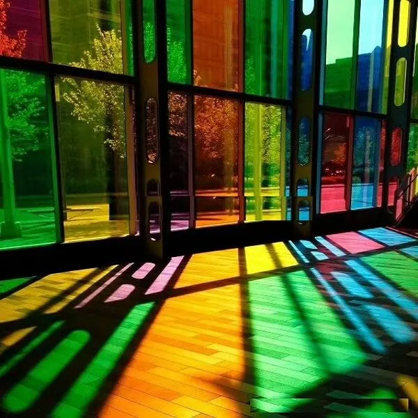 Fönsterklistermärken 60 cm bred färgad dekorativ glasfilmisolering Solskyddsmedel