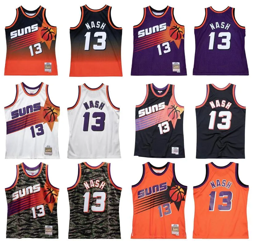 Özel Steve Nash Basketbol Forması S-6XL Mitchell Ness 1996-97 Mesh Hardwoods Classics Erkek Kadın Çocuklar Retro Jersey