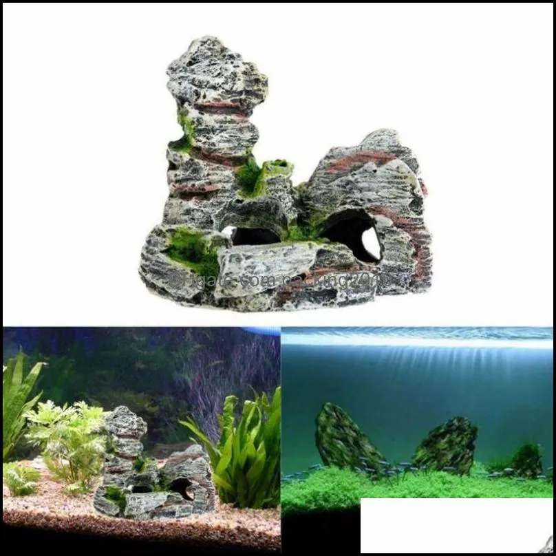fish tank landscaping ornamental decorations rockery simulation resin aquarium decoration