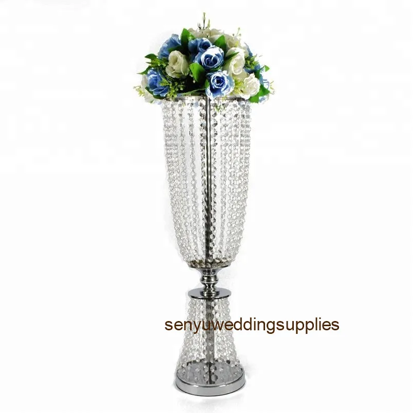 10 adet) Kristal Mumluklar Metal Şamdan Çiçek Vazo Masa Centerpiece Olay Çiçek Raf Yol Kurşun Düğün Dekorasyon1333