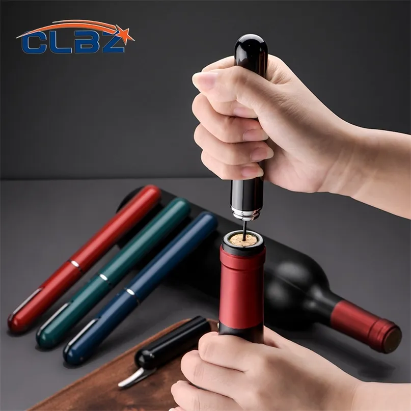 Pump Wine Bottle Opener Safe Portable Stainless Steel Pin Cork Remover Air Pressure Corkscrew Kitchen Gadget Bar Accessories 220727