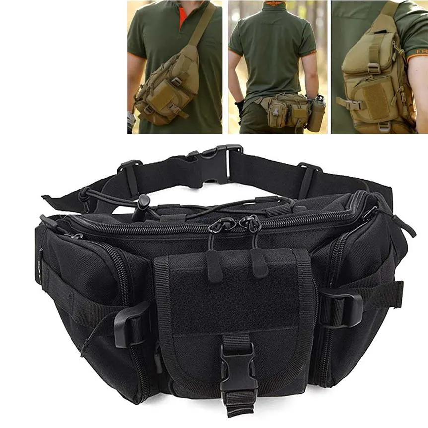 New Tactical Waist Bag Molle Hip crossbody Bag Portable fanny pack with mobile Phone Case for Women Men Outdoor Camping Climbing200H