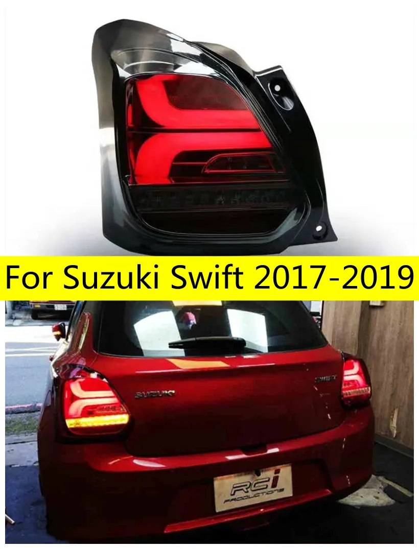 Car Upgrade Tail Light For Swift LED Taillight 20 17-20 19 LED Rear Lamp Focus DRL+Brake+Park+Signal Stop Lights