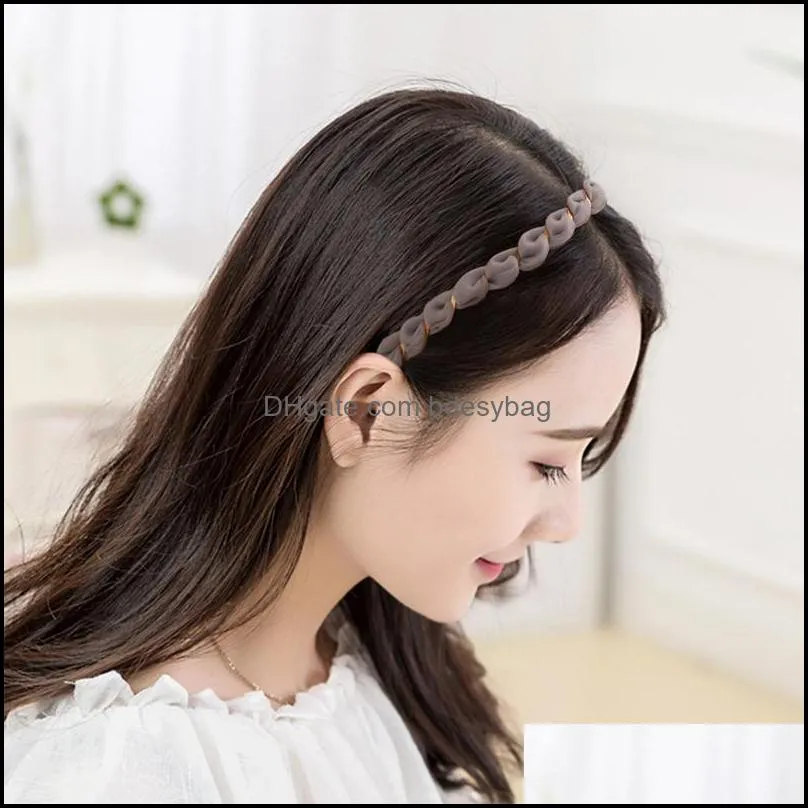 women headband organza hairbands for women super fairy girls hair band female hair accessories handmade winding cross head hoop