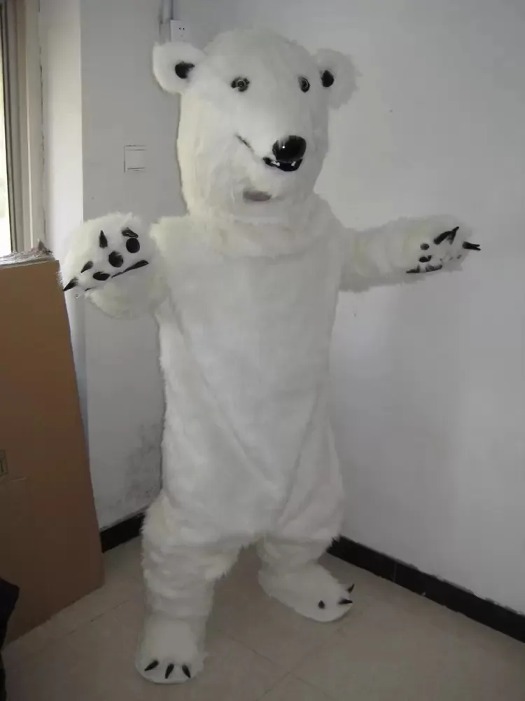 Halloween isbjörn maskot kostym toppkvalitet tecknad djur anime tema karaktär vuxen storlek jul karneval födelsedagsfest fancy outfit