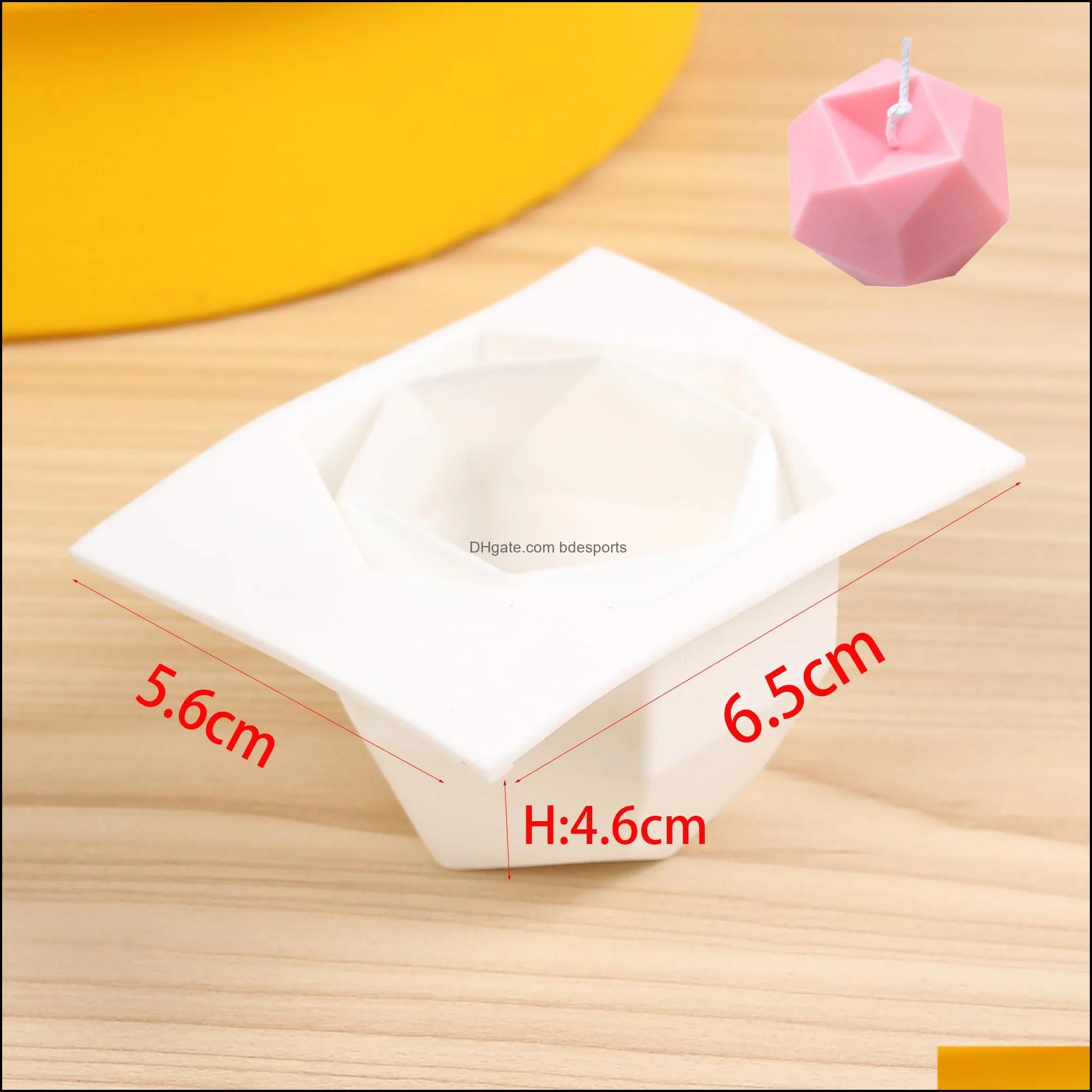 3D Silicone Candle Moulds Hand-made Soy Shaped Aromatherapy Plaster Candles Mold DIY Chocolate Cake Mould Kitchen Gadgets