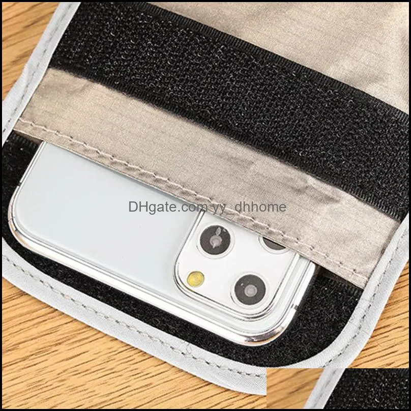 Storage Bags Portable Mobile Phone RF Anti-Radiation Shield Case Bag Pouch IC Magnetic Card Prevent Degaussing Anti Tracking