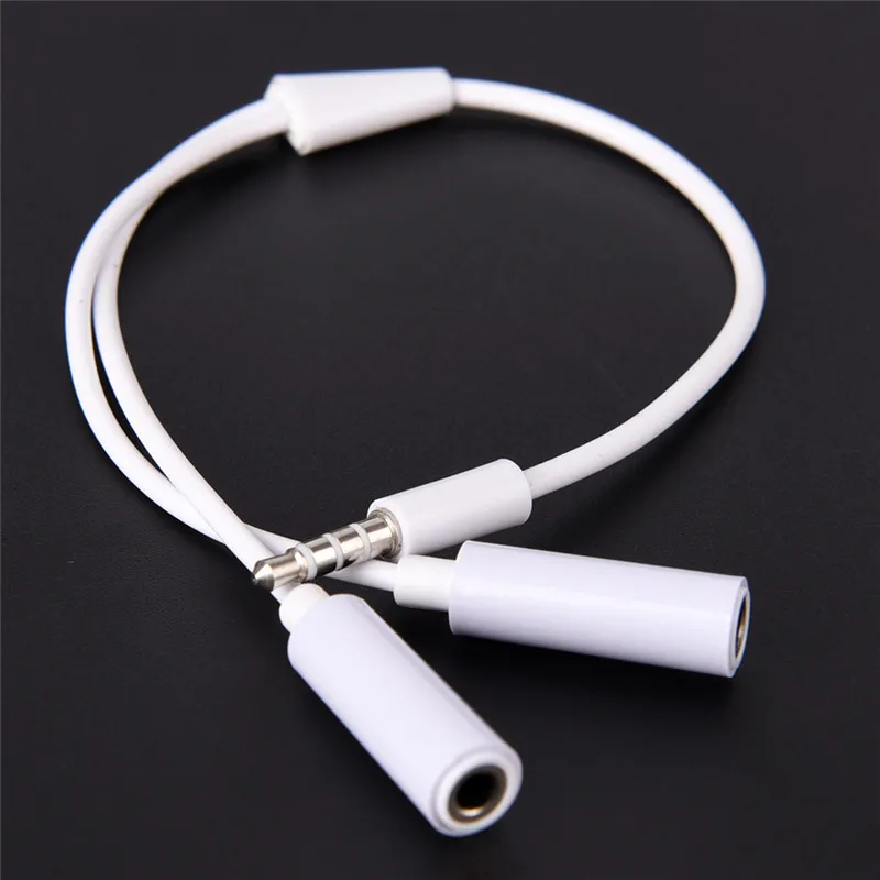 10 Pack Lot - 3.5mm Stereo Y Splitter Audio Adapter - 1/8 Male to (2) Female