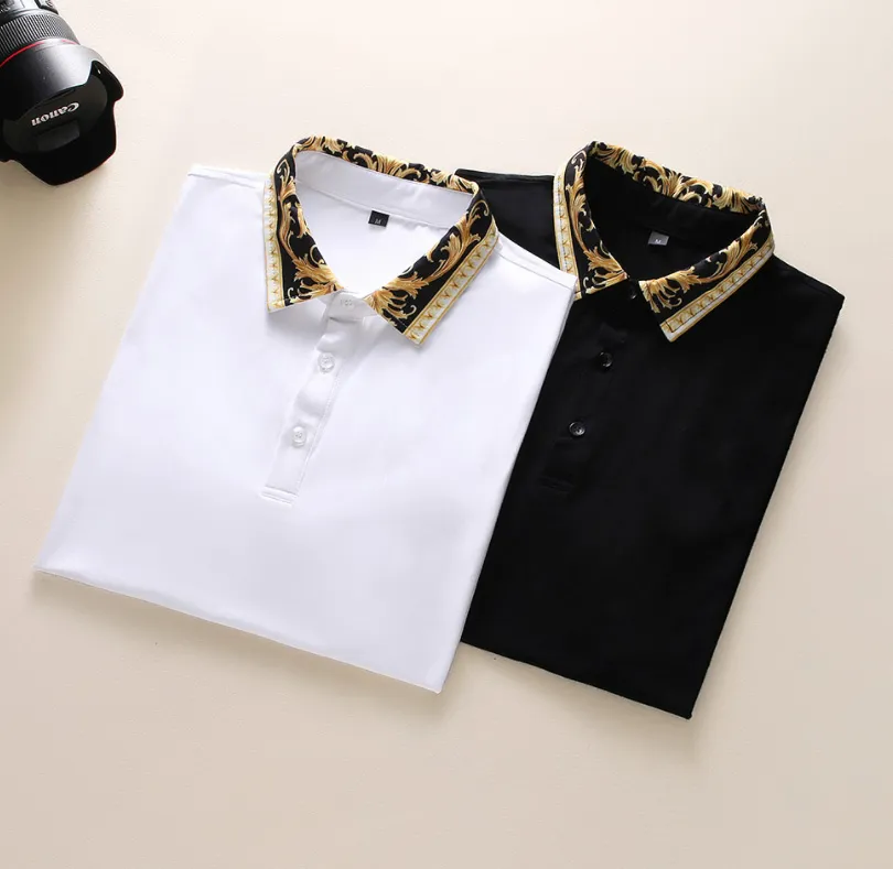 designer stripe polo shirt t shirts snake polos bee floral mens High street fashion horse polo luxury T-shirt#8552