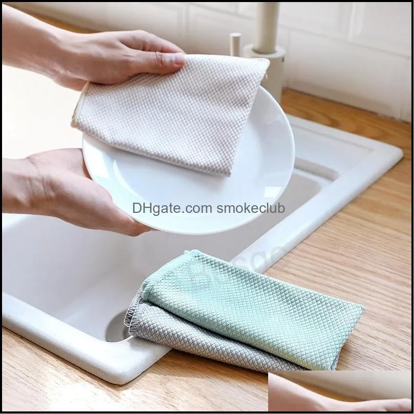 Microfiber Kitchen Clean Cloth Dishes Cleansing Cloths Water Absorption Anti-grease Dish Towel Home Kitchen Washing Towels BH5985 TYJ