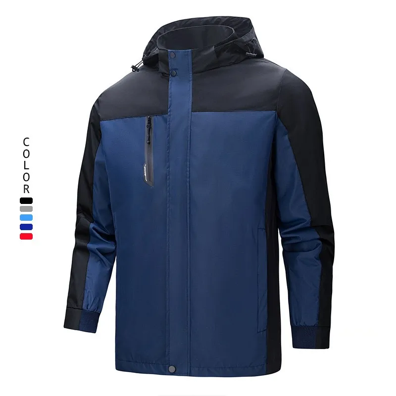 Vestes coupe-vent pour hommes léger avec capuche compressible coupe-vent résistant à l'eau manteau extérieur randonnée voyage