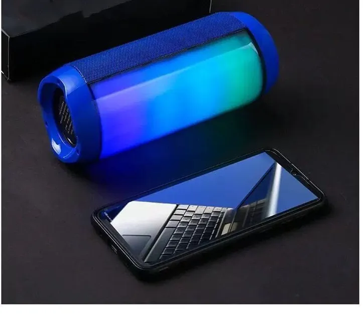 Pulse 4 wireless Bluetooth speaker with colorful LED lights and plastic ...
