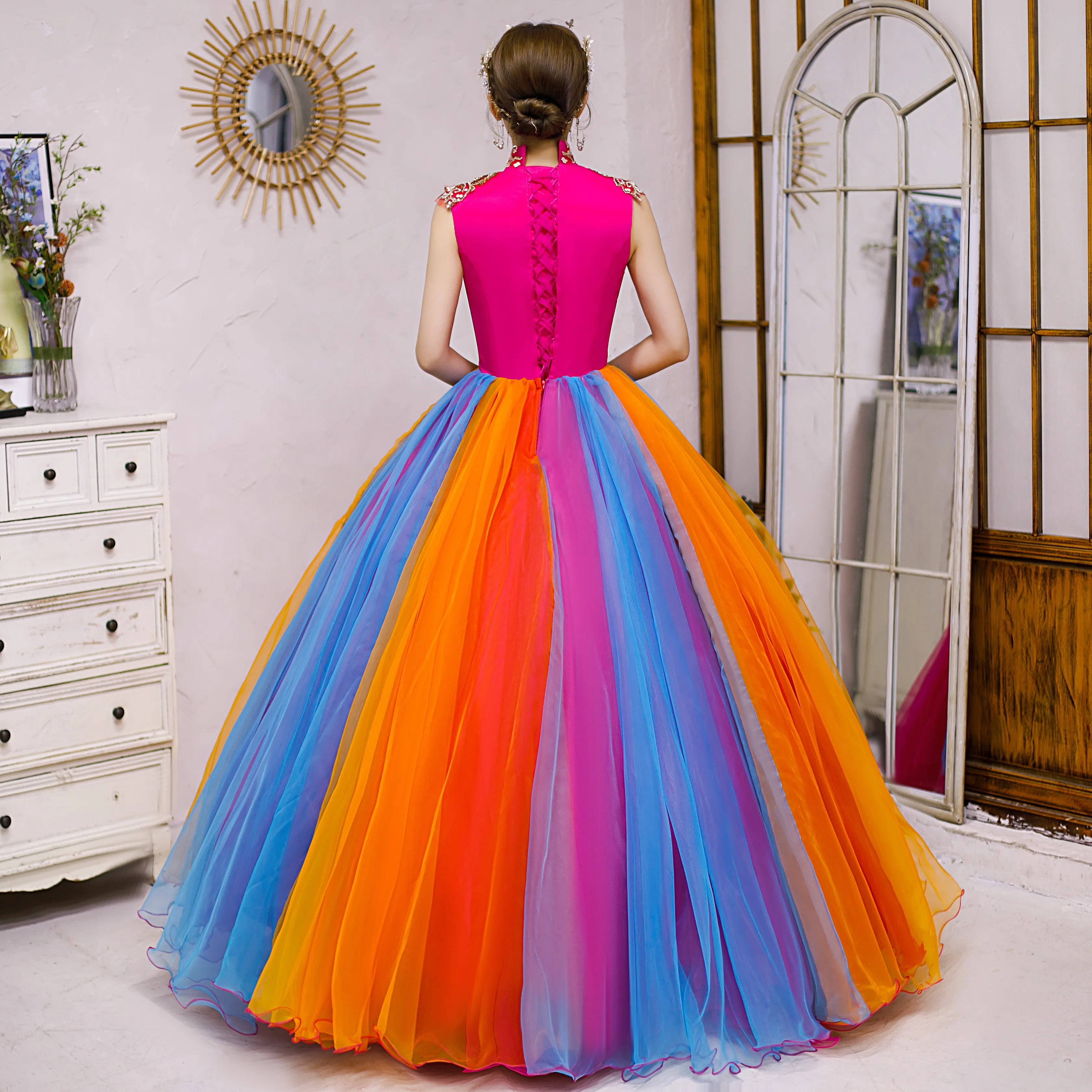 Dress for rainbow theme cheap