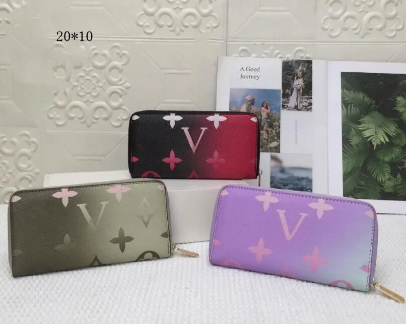 Yüksek kaliteli kadın çanta üst yıldız ışığı toz torbası tasarımcısı moda orijinal deri all-eş bayanlar tek fermuarlı klasik cüzdan deri cüzdanlar kadın cüzdan