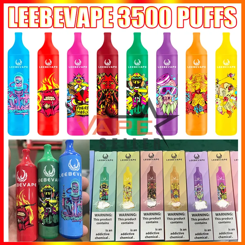 Original Disposable Vape Pen E Cigarette Leebevape 3500 Puffs With Rechargeable 900mAh Battery 8.5ml Prefilled Pod Mesh Coil Big Vapor Kit VS Elux Legend