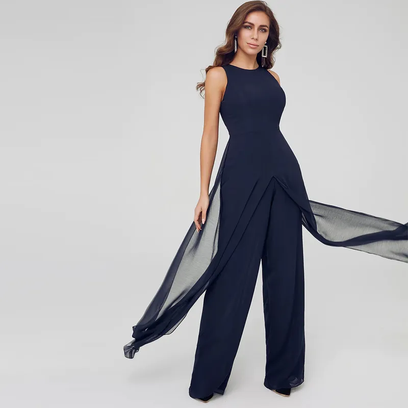 Navy jumpsuits best sale for wedding guest