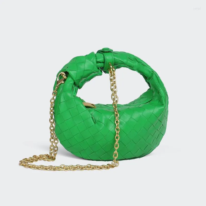أكياس مسائية معقدة gunuine حقيقية من الجلود المنسوجة حقيبة السيدات مصممة أزياء مصممة للسيدات