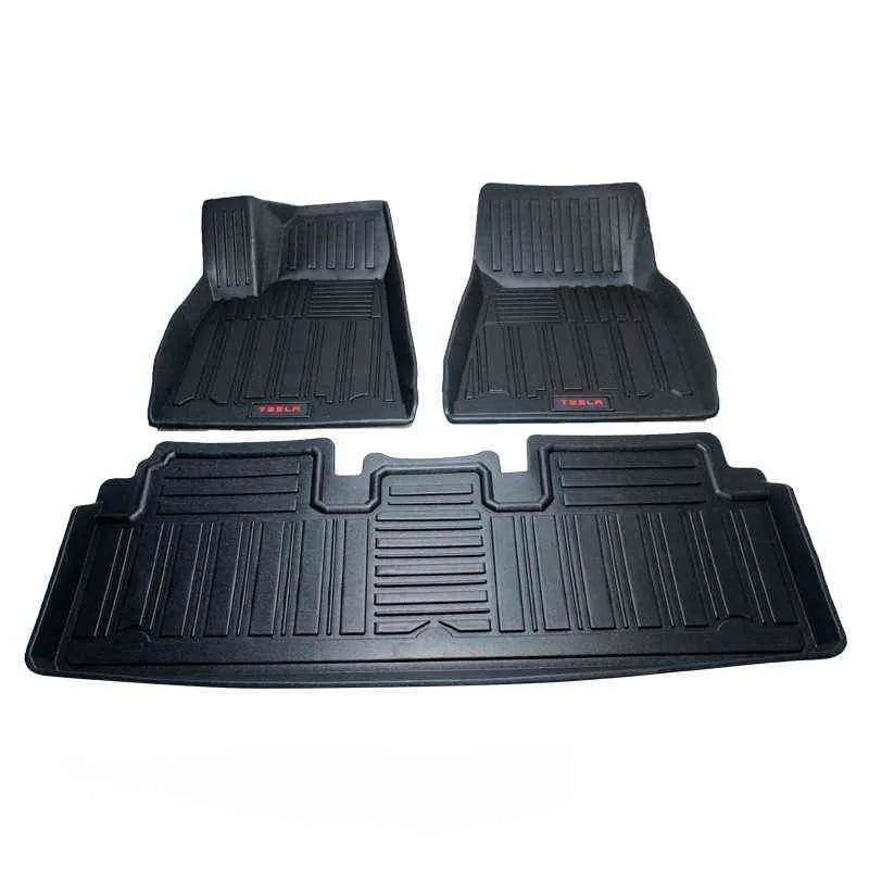 Suitable for Tesla Model S 2014-2020 dedicated foot pads fully surrounded by 3D foot pads waterproof tpe accessories H220415