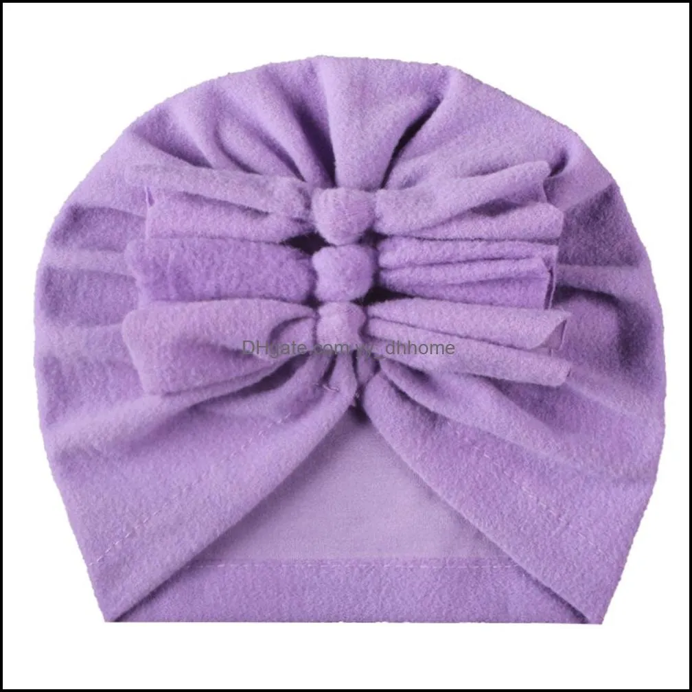 Pleated Flower Baby Hat Knitted Cotton Cloth Baby Cap Infant Photography Props Beanie Cute Flower Children Hats
