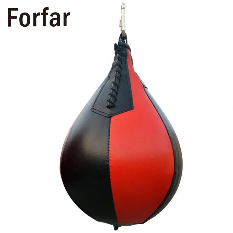 Fofar Pu Shape Pu Boxing Pear Swivel Punch Bag Punching Exercise Speedball Speed Bag Punch Fitness Training Ball282o