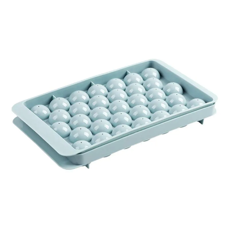 Round Ice Cube Tray with Lid Bar Products Ice Ball Maker Mold for Freezer Making Chilling Cocktail Whiskey Coffee