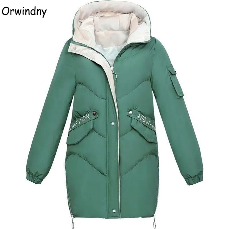 Orwindny Roupas Wadded Feminino 2020 New Women Senventar Jaqueta de Algodão Slim Parkas Ladies Casacos Plus Size M LJ201021